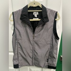 Ashworth Ladies Golf Vest gingham plaid vest women’s size Medium